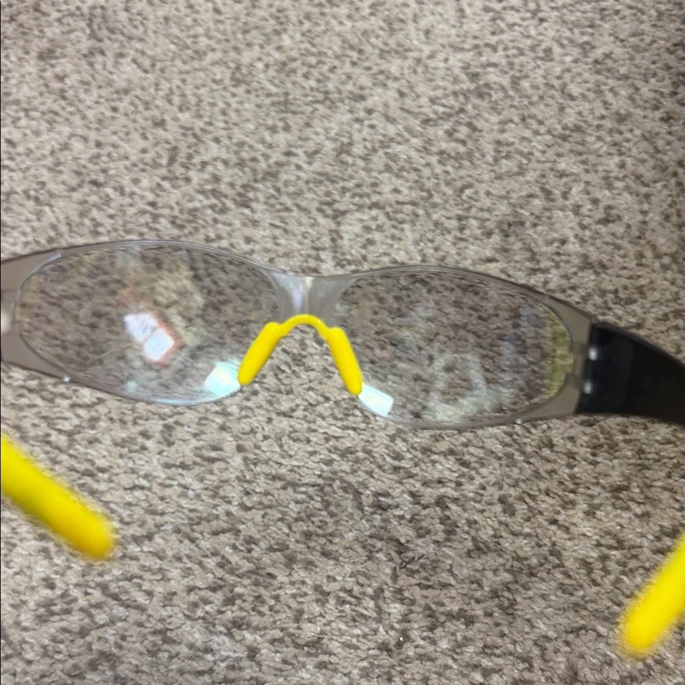 Yellow and Black Safety Glasses